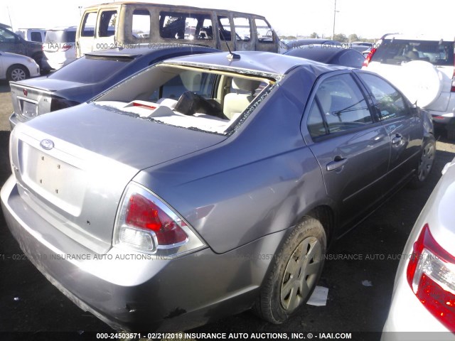 3FAHP06Z27R226822 - 2007 FORD FUSION S GRAY photo 4