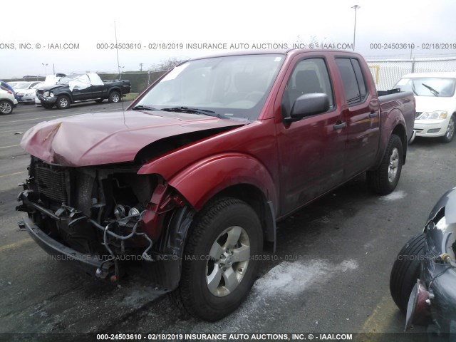 1N6AD0ER4CC477580 - 2012 NISSAN FRONTIER S/SV/SL/PRO-4X RED photo 2