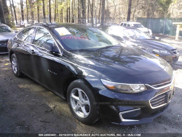 1G1ZB5ST6JF282268 - 2018 CHEVROLET MALIBU LS BLACK photo 1