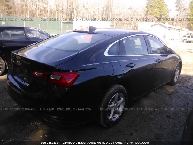 1G1ZB5ST6JF282268 - 2018 CHEVROLET MALIBU LS BLACK photo 4