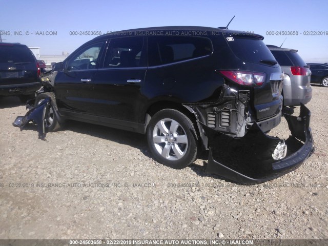 1GNKRGKD0HJ251038 - 2017 CHEVROLET TRAVERSE LT BLACK photo 3