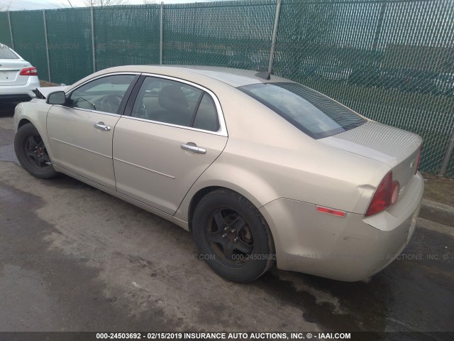 1G1ZC5E07CF220847 - 2012 CHEVROLET MALIBU 1LT 米色 照片 3