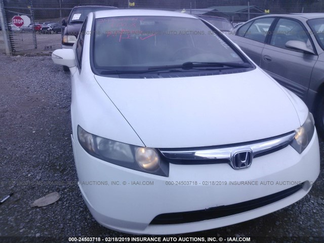 JHMFA36258S019420 - 2008 HONDA CIVIC HYBRID WHITE photo 1