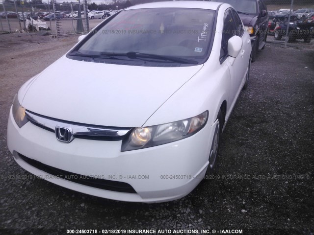 JHMFA36258S019420 - 2008 HONDA CIVIC HYBRID WHITE photo 2