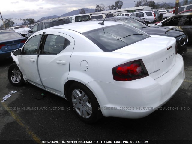 1B3BD4FB2BN624998 - 2011 DODGE AVENGER EXPRESS 白色 照片 3