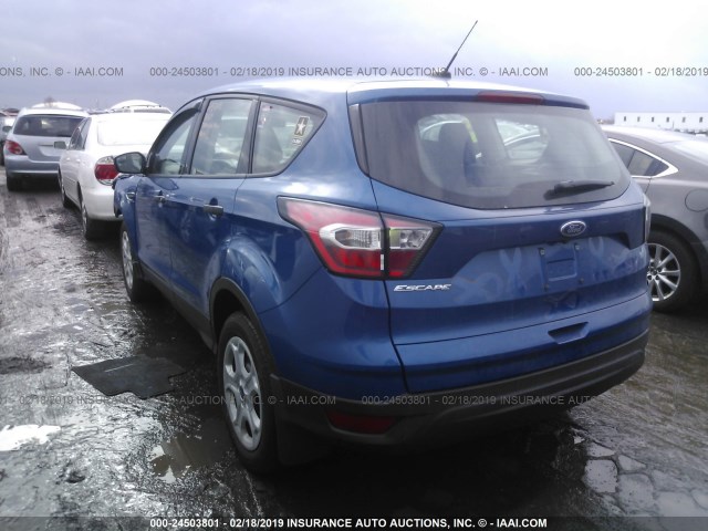 1FMCU0F73JUA33019 - 2018 FORD ESCAPE S BLUE photo 3