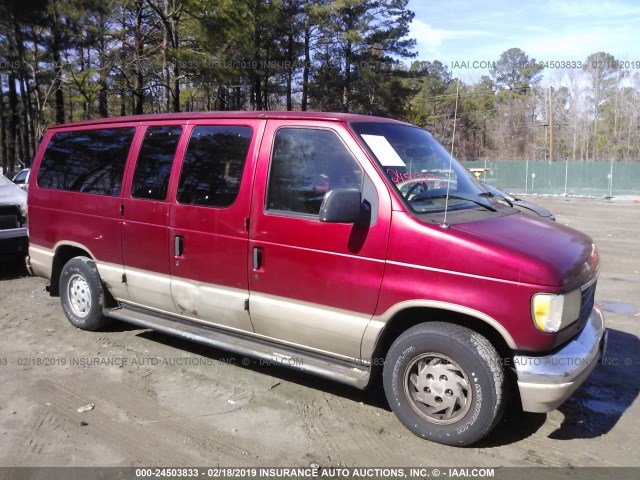 1FMEE11NXPHA16933 - 1993 FORD ECONOLINE E150 BURGUNDY photo 1