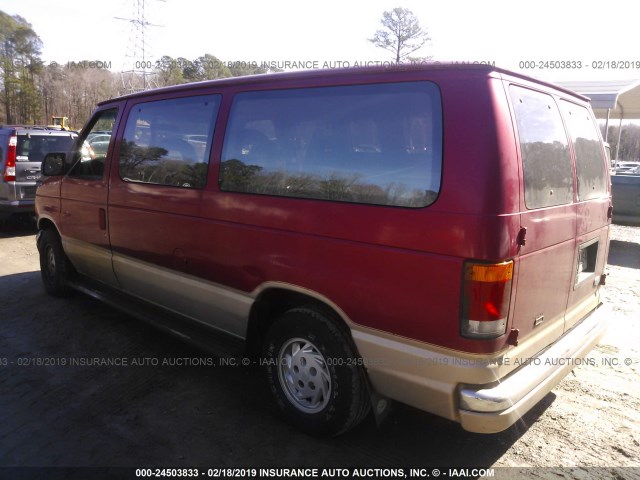 1FMEE11NXPHA16933 - 1993 FORD ECONOLINE E150 BURGUNDY photo 3