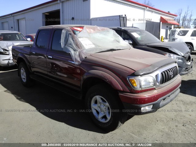5TEHN72N32Z122313 - 2002 TOYOTA TACOMA DOUBLE CAB RED photo 1