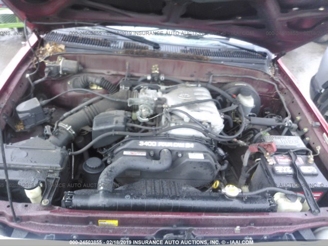 5TEHN72N32Z122313 - 2002 TOYOTA TACOMA DOUBLE CAB 红色 照片 10