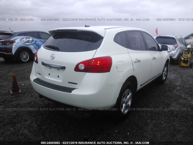 JN8AS5MT2DW549304 - 2013 NISSAN ROGUE S/SV WHITE photo 4