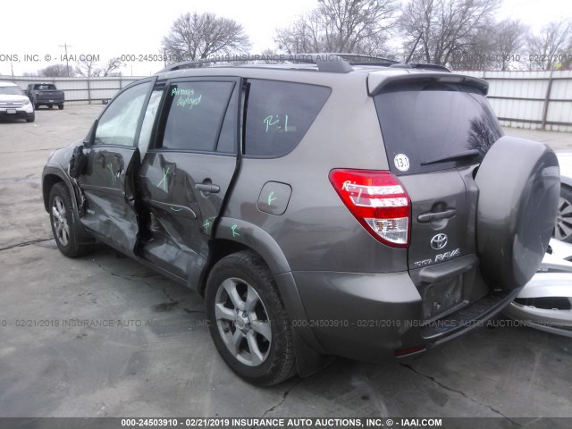 2T3DK4DV7AW029842 - 2010 TOYOTA RAV4 LIMITED BROWN photo 3