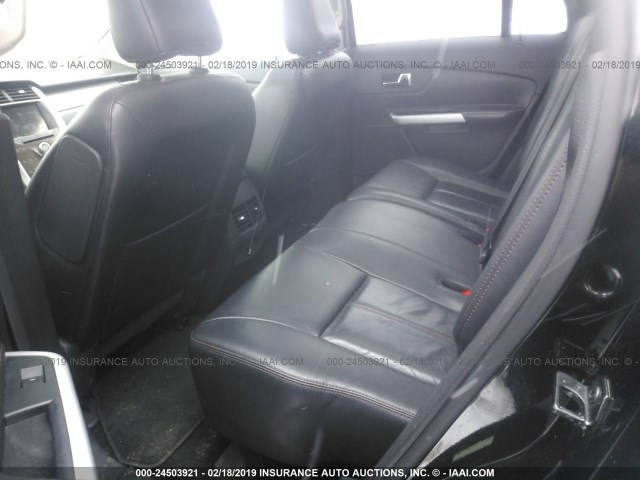 2FMDK4JC7BBB50955 - 2011 FORD EDGE SEL BLACK photo 8