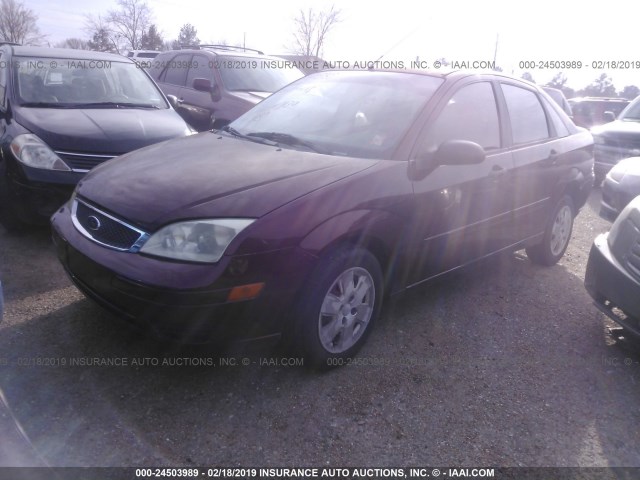 1FAFP34NX7W299698 - 2007 FORD FOCUS ZX4/S/SE/SES BURGUNDY photo 2