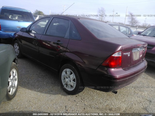 1FAFP34NX7W299698 - 2007 FORD FOCUS ZX4/S/SE/SES BURGUNDY photo 3