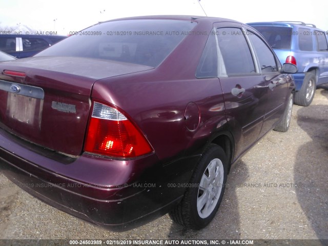 1FAFP34NX7W299698 - 2007 FORD FOCUS ZX4/S/SE/SES BURGUNDY photo 6