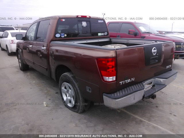 1N6AA07A14N542293 - 2004 NISSAN TITAN XE/SE/LE BROWN photo 3