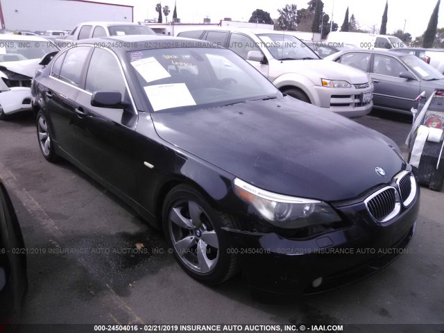 WBANE53517CW59688 - 2007 BMW 525 I BLACK photo 1