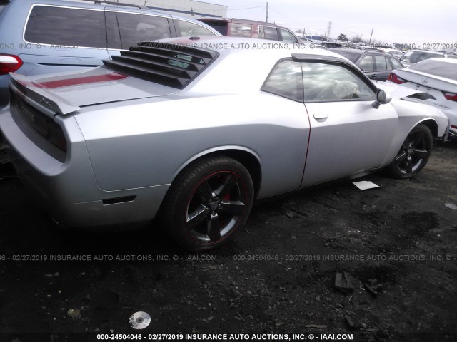 2C3CDYAG6CH294004 - 2012 DODGE CHALLENGER SXT SILVER photo 4