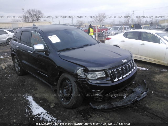 1C4RJFCG4EC177642 - 2014 JEEP GRAND CHEROKEE OVERLAND BLACK photo 1