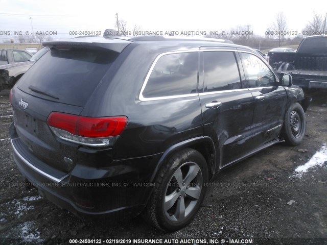 1C4RJFCG4EC177642 - 2014 JEEP GRAND CHEROKEE OVERLAND BLACK photo 4