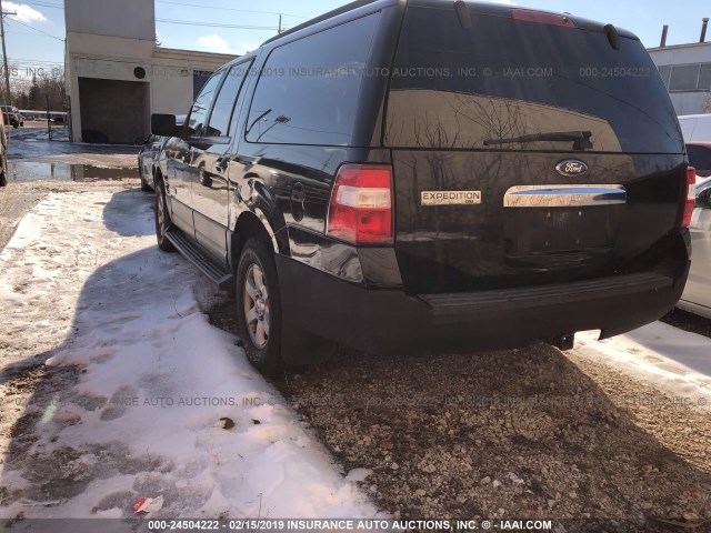 1FMFK16527LA30165 - 2007 FORD EXPEDITION EL XLT BLACK photo 3