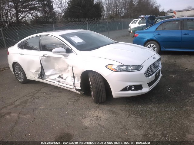 3FA6P0K99DR144496 - 2013 FORD FUSION TITANIUM WHITE photo 1