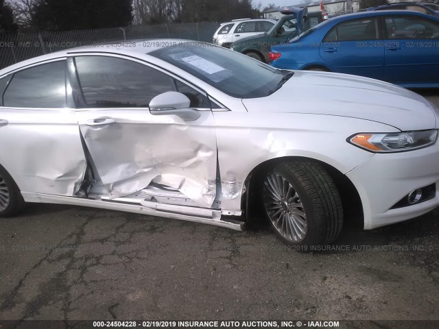 3FA6P0K99DR144496 - 2013 FORD FUSION TITANIUM WHITE photo 6