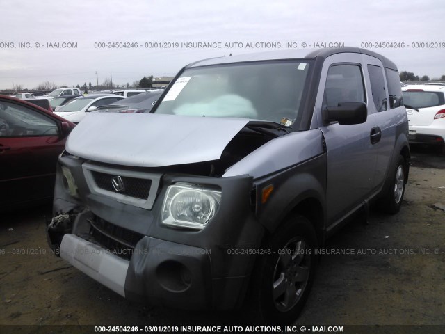 5J6YH18574L003204 - 2004 HONDA ELEMENT EX SILVER photo 2