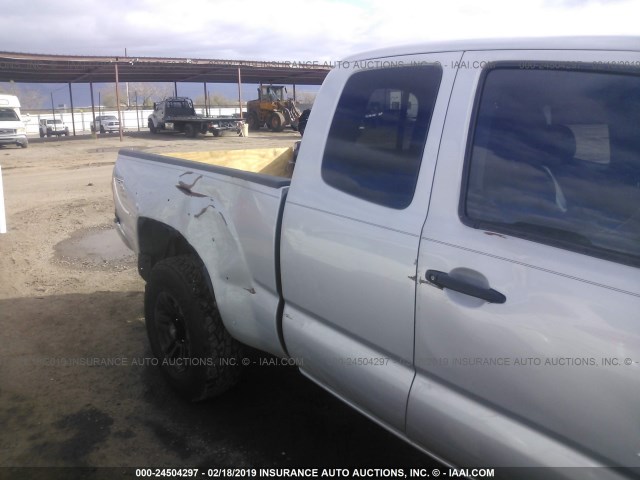 5TETU62N45Z090967 - 2005 TOYOTA TACOMA PRERUNNER ACCESS CAB SILVER photo 6