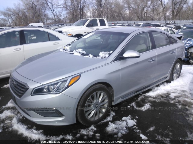 5NPE34AF7FH086880 - 2015 HYUNDAI SONATA SPORT/LIMITED SILVER photo 2