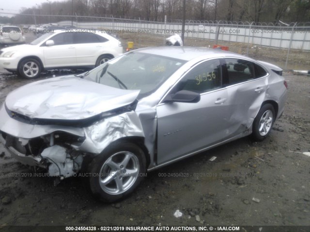 1G1ZB5ST2HF214740 - 2017 CHEVROLET MALIBU LS SILVER photo 2
