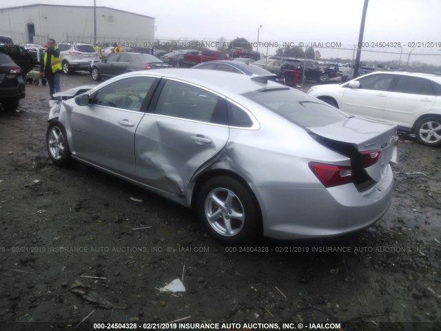 1G1ZB5ST2HF214740 - 2017 CHEVROLET MALIBU LS SILVER photo 3