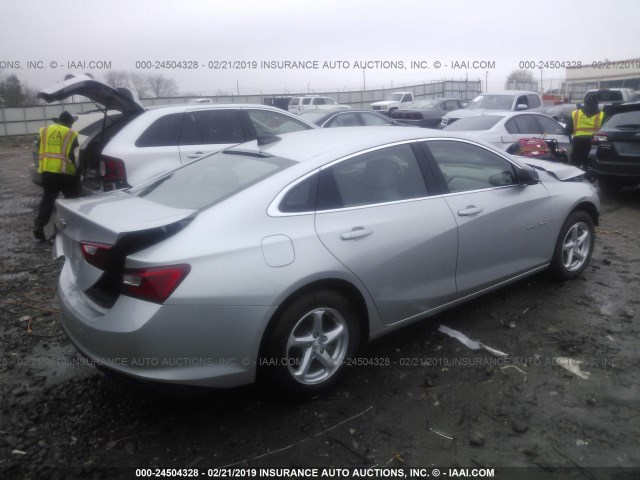 1G1ZB5ST2HF214740 - 2017 CHEVROLET MALIBU LS SILVER photo 4