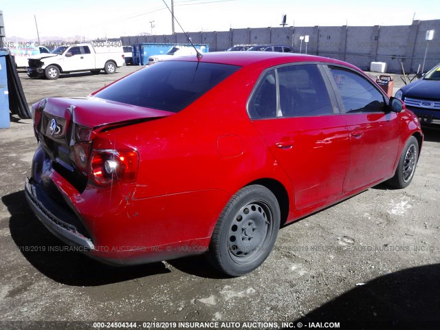 3VWPG71K67M088575 - 2007 VOLKSWAGEN JETTA 2.5 RED photo 4