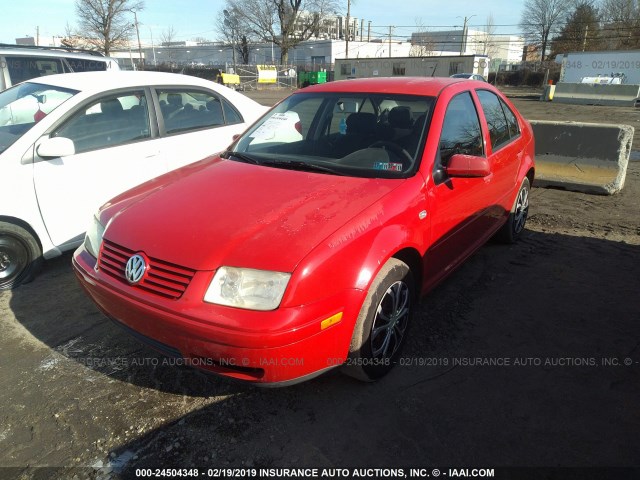 3VWRK69M63M016552 - 2003 VOLKSWAGEN JETTA GL RED photo 2