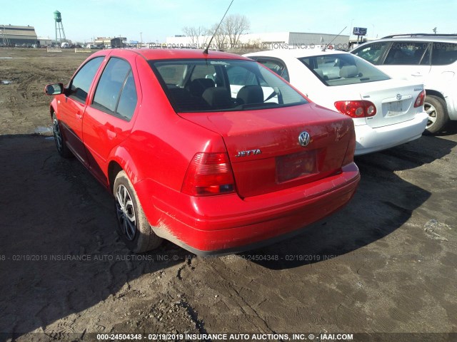 3VWRK69M63M016552 - 2003 VOLKSWAGEN JETTA GL RED photo 3