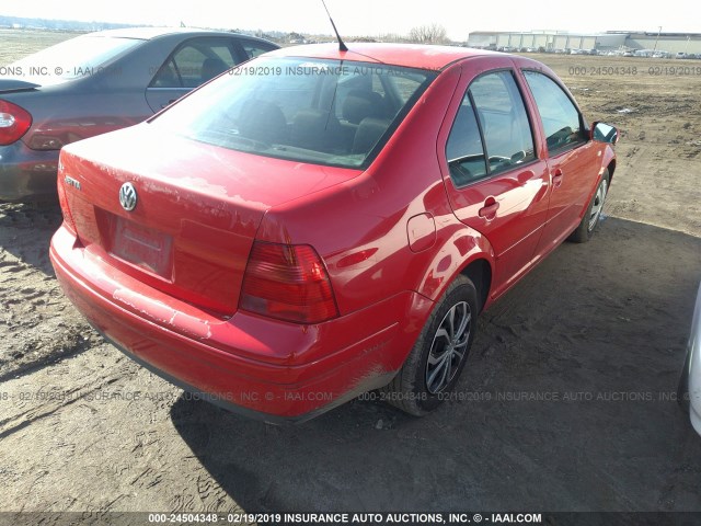 3VWRK69M63M016552 - 2003 VOLKSWAGEN JETTA GL RED photo 4