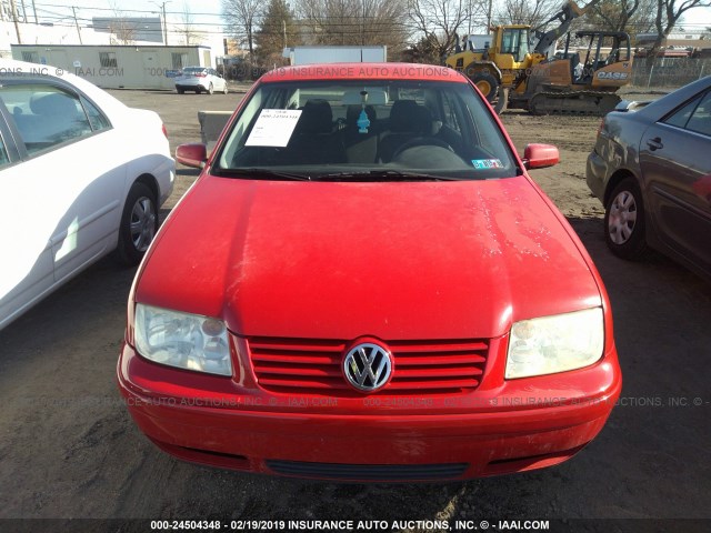 3VWRK69M63M016552 - 2003 VOLKSWAGEN JETTA GL RED photo 6