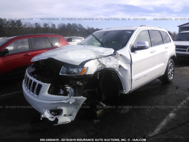 1C4RJEBG5GC448710 - 2016 JEEP GRAND CHEROKEE LIMITED WHITE photo 2
