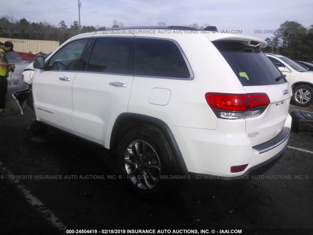 1C4RJEBG5GC448710 - 2016 JEEP GRAND CHEROKEE LIMITED WHITE photo 3