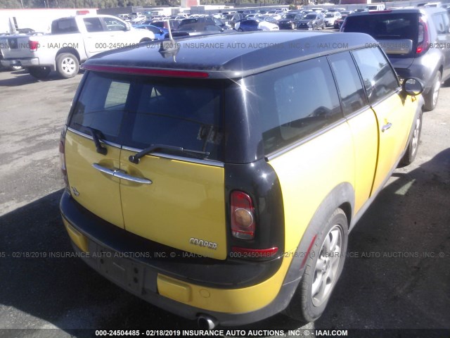 WMWML33528TJ47106 - 2008 MINI COOPER CLUBMAN YELLOW photo 4