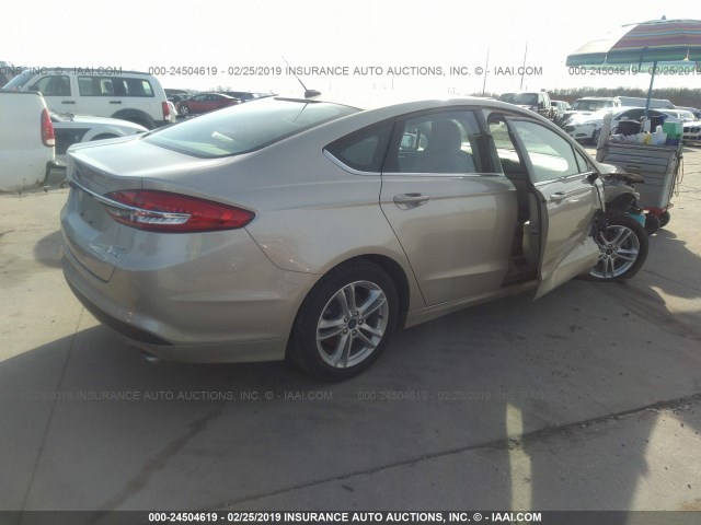 3FA6P0LU6JR262889 - 2018 FORD FUSION SE HYBRID GRAY photo 4