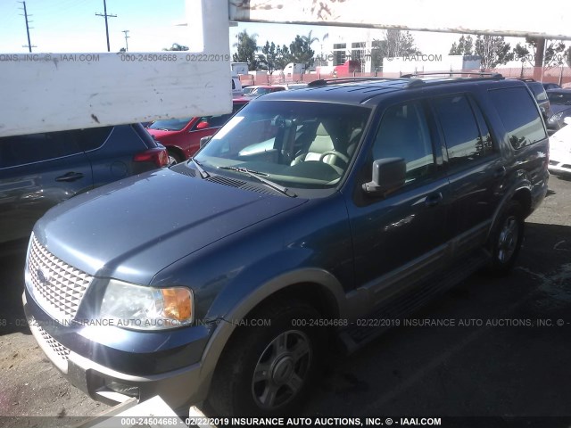 1FMRU17L63LA21225 - 2003 FORD EXPEDITION EDDIE BAUER BLUE photo 2