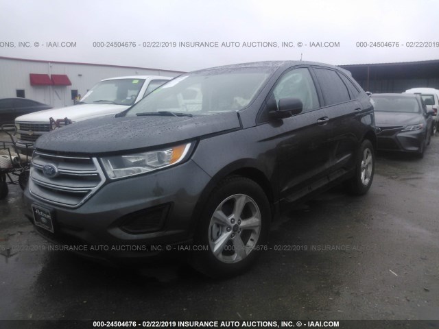 2FMPK3G94JBC31851 - 2018 FORD EDGE SE GRAY photo 2