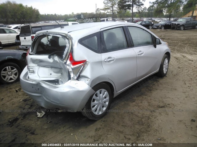 3N1CE2CP8EL409279 - 2014 NISSAN VERSA NOTE S/S PLUS/SV/SL SILVER photo 4