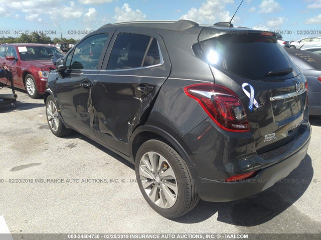 KL4CJASB9HB220455 - 2017 BUICK ENCORE PREFERRED GRAY photo 3