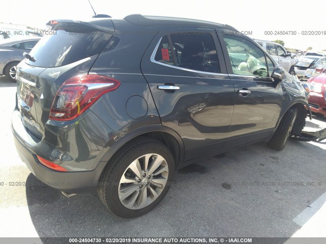 KL4CJASB9HB220455 - 2017 BUICK ENCORE PREFERRED GRAY photo 4