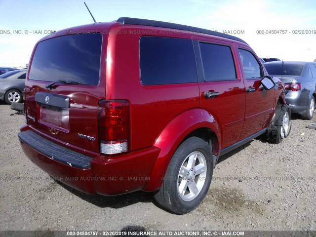 1D8GT28K39W552112 - 2009 DODGE NITRO SE RED photo 4