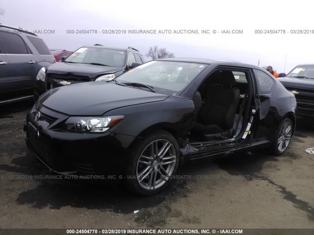 JTKJF5C72D3051327 - 2013 TOYOTA SCION TC BLACK photo 2